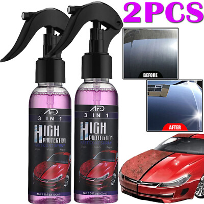 #ad 2PCS High Protection Ceramic Coating Nano Spray Car Coating Wax Polishing Spray $12.95