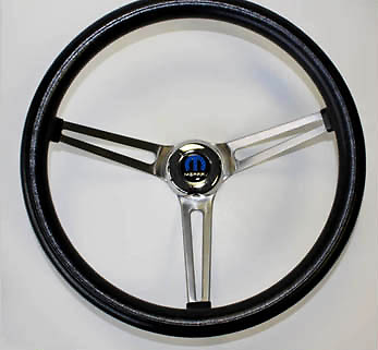 #ad New Dodge Dart Charger Demon Black Steering Wheel 15quot; Slotted Stainless Spokes $186.95