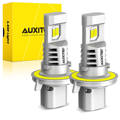 #ad AUXITO LED Bulbs H13 9008 Headlight Kit High Low Beam Super White 6500K Canbus A $37.04