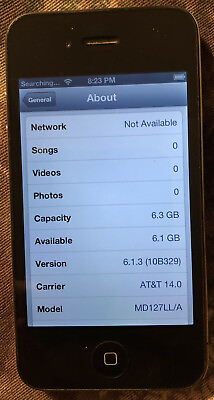 #ad Apple iPhone 4s Black ATamp;T A1387 GSM CDMA 8GB Very Good Used IOS 6.1.3 $48.88