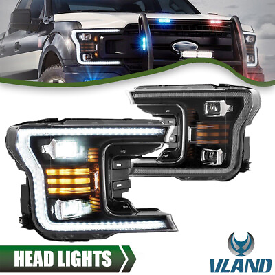 #ad #ad VLAND LED Headlights For 2018 2020 Ford F 150 F150 Black Housing Front Lights $332.00