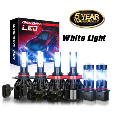 #ad For Toyota Highlander 2011 2013 Combo LED Headlight Fog Light Bulbs Kit 6000K $29.99