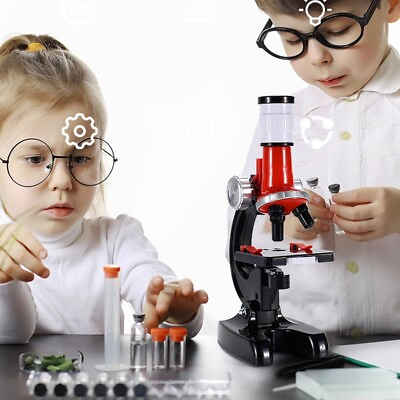 #ad 1200 Times Microscope Toys Primary School Biological Science Experiment Equipm $18.91