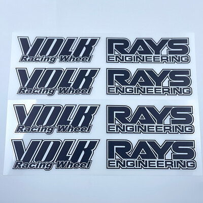 #ad JDM Japan Rays Engineering VOLK Racing TE37 Wheel decals sticker 8pcs Black $16.20
