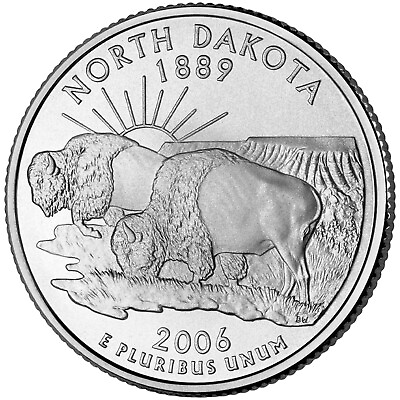 #ad 2006 P North Dakota State Quarter $1.55