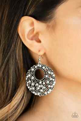 #ad Paparazzi: Starry Showcase White Earrings $4.99