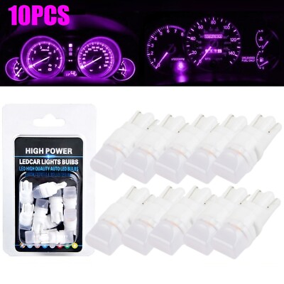 #ad 10x T10 168 194 192 LED License Plate Dash Cluster Lights Lamp Bulbs Purple Pink $12.99