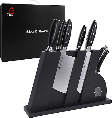 #ad TUO Knife Set 8 Pcs Kitchen Knife Set with Wooden Block with Gift Box $150.00