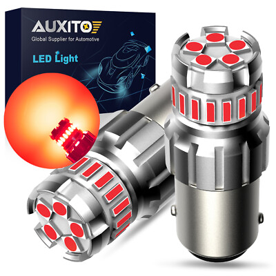 #ad 2X AUXITO 1156 LED Bulb Red Tail Stop Brake Parking Turn Signal Light 7506 BA15S $13.79