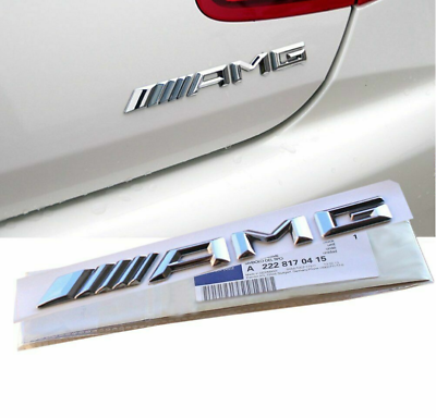 #ad For Chrome AMG Emblem Badge Rear Trunk Decal A B C E S CL SL ML CLK CLS SLK $8.66