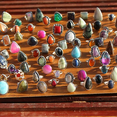 #ad Wholesale Gemstone Rings Assorted Rings Silver Overlay Rings Handmade Ring NT 2 $350.00