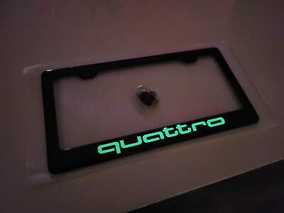 Audi Quattro Glowing Carbon Fiber License Plate Frame 100% Carbon Material $45.00