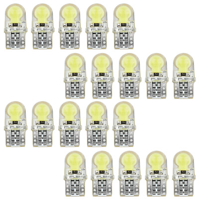 #ad 20pcs White Error Free COB LED T10 Instrument Cluster Gauge Light Bulb For Ford $10.25