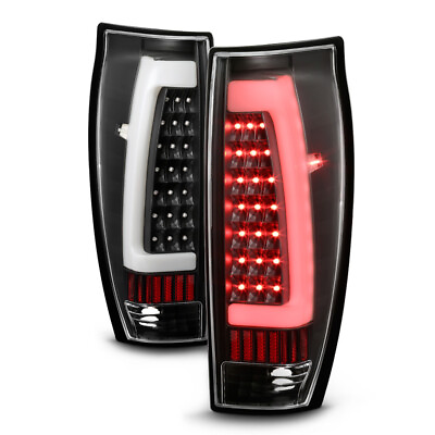 #ad 02 06 Chevy Avalanche 1500 2500 Neon Tube LED Tail Brake Light Signal Lamp Black $141.95