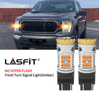 #ad LASFIT 4257 LED Front Turn Signal Light Canbus Amber for Ford F 150 2019 2022 2X $49.99