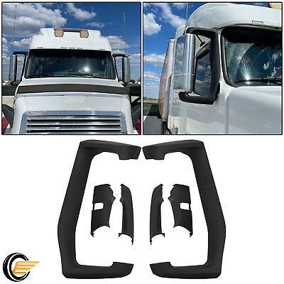 #ad For Volvo VNL Truck 2004 2023 Left Right Side Pair Black Mirror Arm Cover $80.50