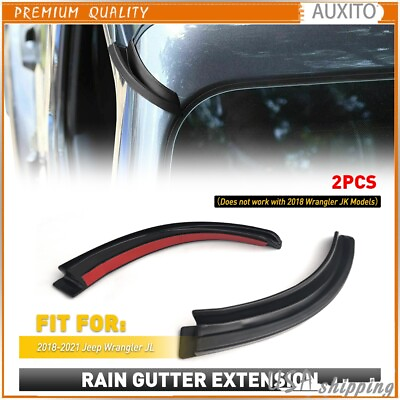 #ad 2x Water Rain Gutter Extension For Jeep Wrangler JL 2018 2021 Accessories US $11.99