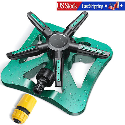 #ad 360° Rotating Garden Sprinkler for Large Area Coverage Lawn and Yard Sprinklers $12.98