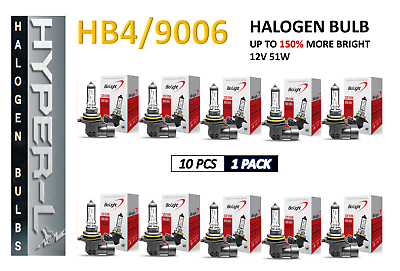#ad 9006 HB Halogen 12V 51W Super Bright Upgrade Headlight Bulbs 150% More 10 PACK $27.50