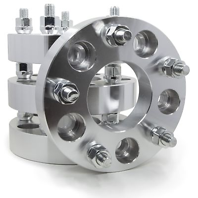 #ad 4 Wheel Spacers Adapters ¦ 5x5 To 5x120 ¦ 1.25quot; Thick ¦ 14x1.5 Studs $90.97