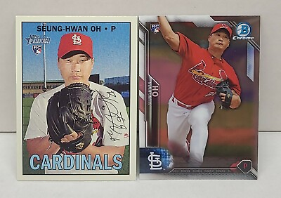 #ad SEUNG HWAN OH 2016 Bowman Chrome AND Topps Heritage ROOKIE Cards StL CARDINALS $2.91