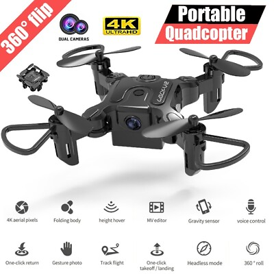 #ad New V2 RC Drone 1080P HD DUAL CAMERA WIFI FPV DRONE RC QUADCOPTER Portable $36.40