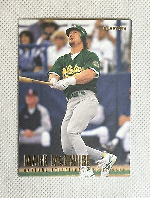 #ad 1996 Fleer Mark McGwire #213 Baseball Card Oakland Athletics A’s $1.99