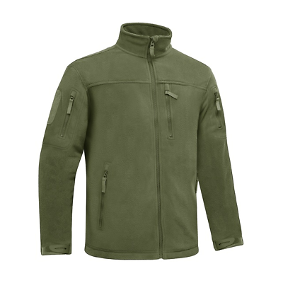 #ad Tactical Mens Fleece Jacket Work Casual Full Zip Windproof Outdoor Hiking Coat $21.65