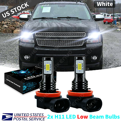 #ad For Avalanche 2007 2013 2x H11 6000K White LED Headlight Bulbs Low Beam $17.67
