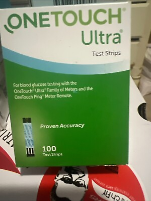 #ad #ad 100 One Touch Ultra Glucose Test Strips Exp: 4 30 2024 FREE SHIP LOW PRICE $19.88