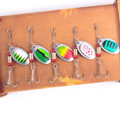 #ad 30pcs 6cm 3g Trout Spoon Metal Fishing Lures Spinner Baits Bass Tackle Colorful $35.62