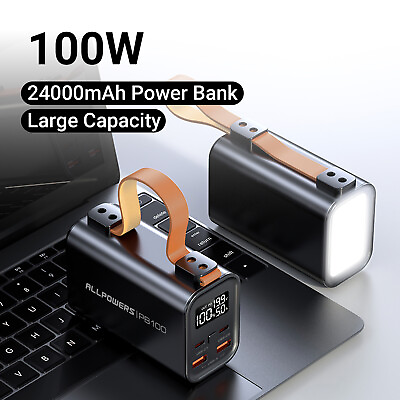 #ad #ad 24000mAh Portable Power Bank USB C Laptop Charger Battery Backup Power Supply $54.04