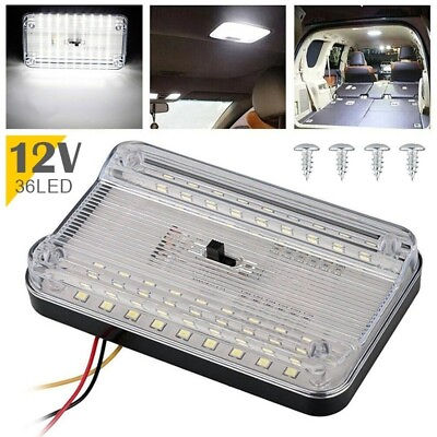 #ad 12V 36 LED Car Interior Lights White Bar Lamp Roof Bulb Light Boat Caravan $8.59