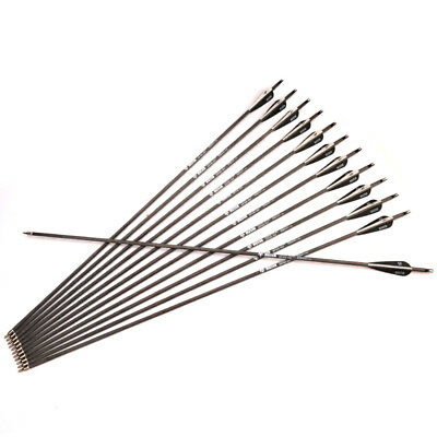 #ad #ad 6pcs 30inch Carbon Shaft Arrows Spine 340 fit Hunting Bow Archery $41.68