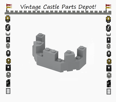 #ad Vintage Lego Old Light Gray Castle Windows Walls Corners Arches Turrets Pieces $1.50