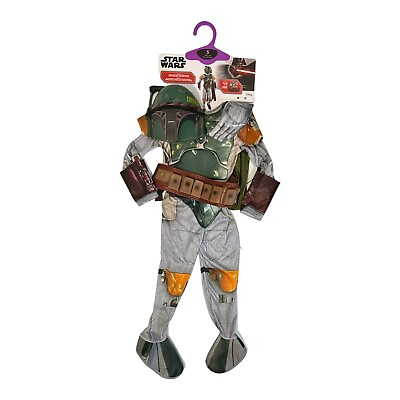 #ad Rubies Star Wars Boba Fett Boy#x27;s Jumpsuit Cape Mask amp; Gloves Dress Up Costume $24.99