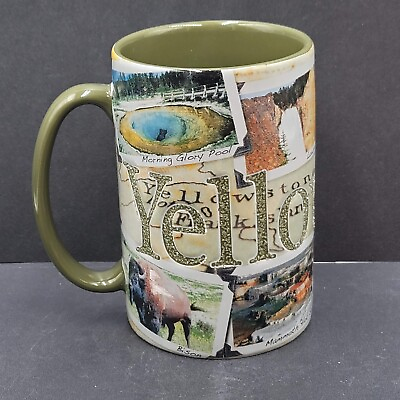 #ad Coffee Mug Souvenir Yellowstone National Park Etched Tourist Attractions 18 oz $16.00