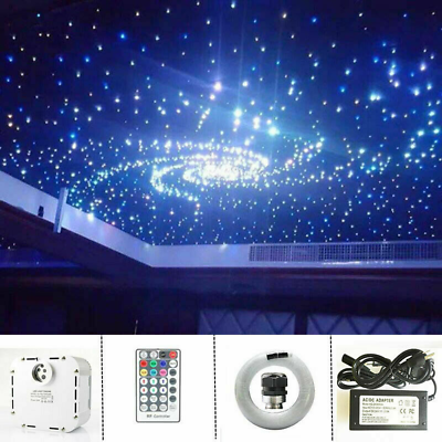 #ad #ad 32W Twinkle Wheel LED Light Fiber Optic Star Ceiling Bluetooth Kit For Car Home $227.05