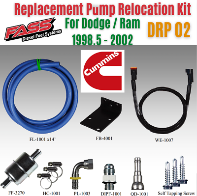 #ad FASS DRP 02 Fuel Replacement Pumps Relocation Kit for 98 02 Dodge Cummins RK 02 $114.29