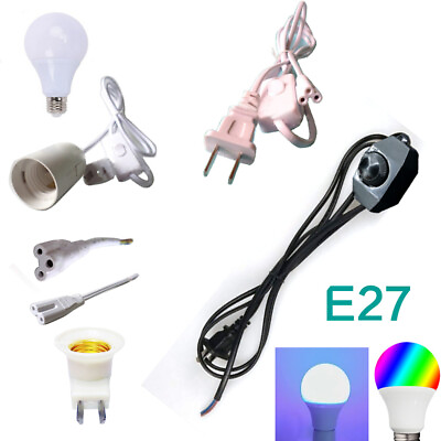 #ad E27 Bulb or Switch Cable Light Lamp Wire Bulb Cap Wire Connect Line $7.77