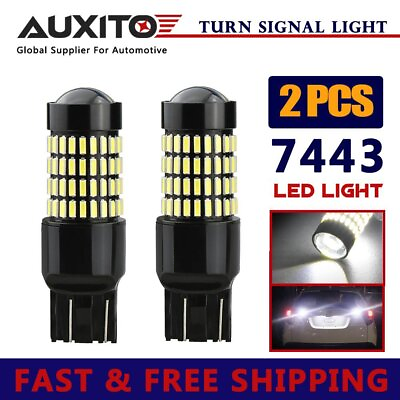 #ad AUXITO Brake Light 7443 580 White 102SMD White HIGH POWER LED TAIL STOP CAR BULB GBP 16.49