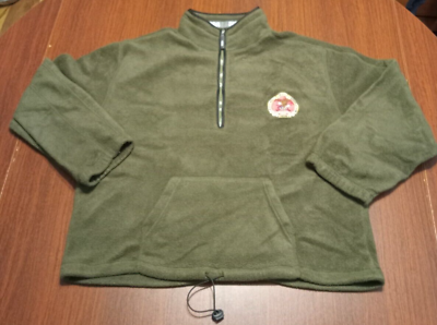 #ad #ad NRA Authentic Gear Half Zip Fleece Embroidered Green Large $26.00