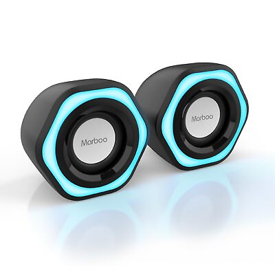 #ad Mini Computer Speakers with Stereo Sound 6W USB Powered 3.5 mm AUX in $20.95
