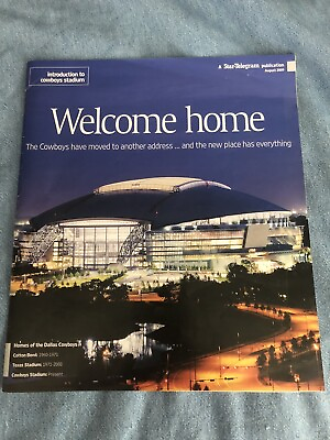 #ad #ad Cowboys Stadium Welcome Home Opening Magazine Star Telegram $17.00