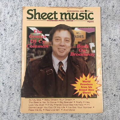 #ad SHEET MUSIC MAGAZINE Back On Broadway March April 1989 Standard Piano amp; Guitar $5.49