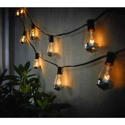 #ad 10 Light 11 ft. Indoor Outdoor Plug In ST38 Incandescent Bulb String Light with $19.97