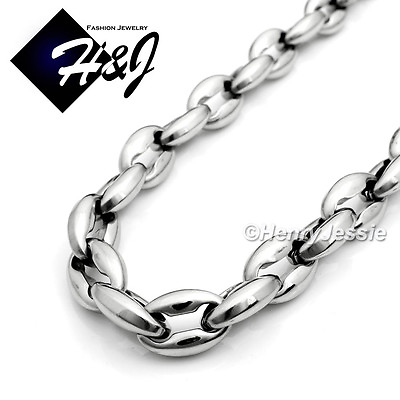 #ad 18 40quot;MEN Stainless Steel 8mm Silver Puffed Mariner Link Chain Necklace*N147 $22.99