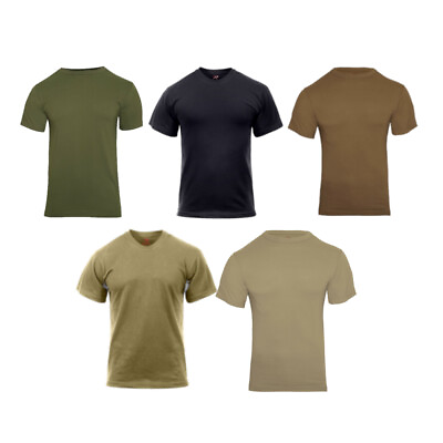Rothco Solid Color Polyester Plain Army Military Outdoor Short Sleeve T Shirt $16.99