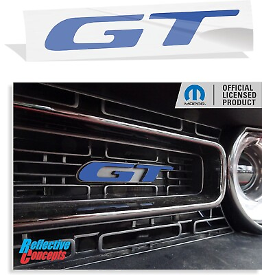 #ad #ad GT GRILLE Emblem Overlay Decal Sticker 19 23 Dodge Challenger GT $9.99