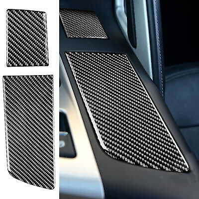 #ad 2x Carbon Fiber Cup Holder Panel Interior Trim For Chevrolet Corvette C7 2014 19 $15.98